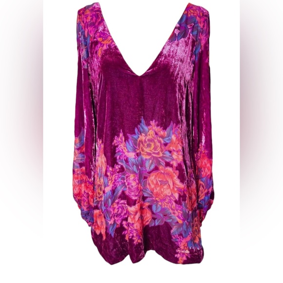 Free People Misha Velvet Mini Dress
X Large Floral Burnout Long Sleeve - Picture 5 of 16
